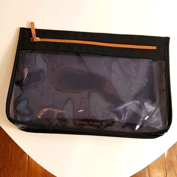 TARTAN + TWINE Sheer Black Makeup Toiletry Pouch - Picture 1 of 6